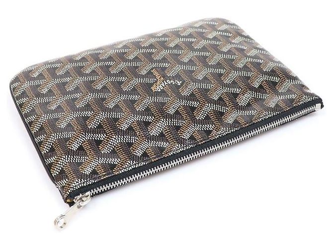 Clutch Sena PM in tela Goyardine nera Nero - vista 4