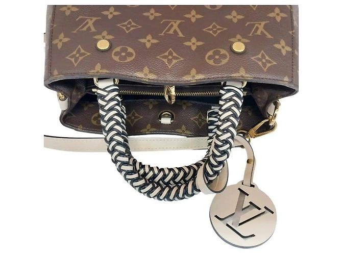 Louis Vuitton Montagne BB Noir Cream Monogram Tote Bag Schultertasche Weiß - Ansicht 3