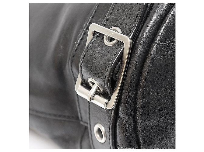 Saint Laurent Piccola borsa a tracolla Rider in pelle di vitello nera con finiture argentate Nero - vista 6