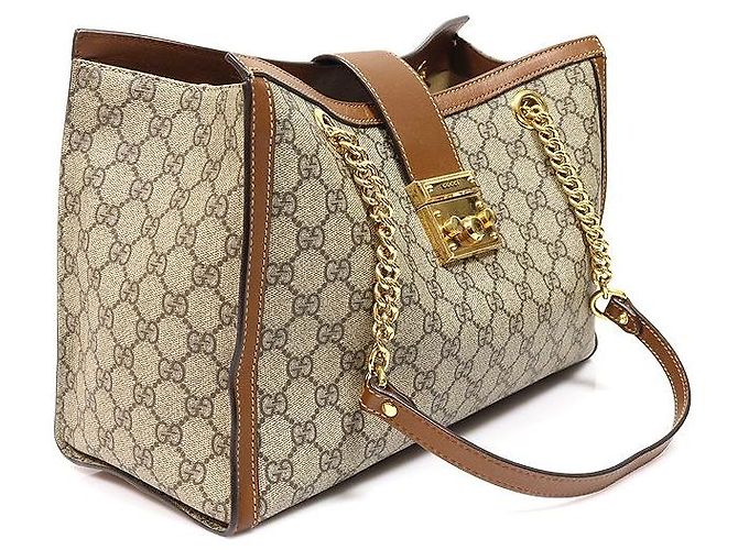 Gucci Borsa a tracolla GG Medium in pelle e tela marrone - vista 2