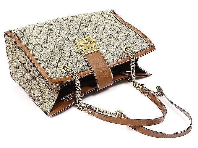 Gucci Borsa a tracolla GG Medium in pelle e tela marrone - vista 3