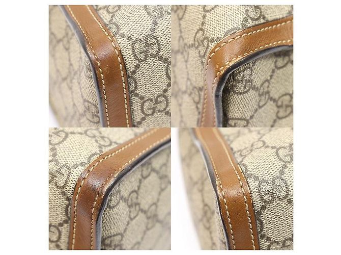 Gucci Borsa a tracolla GG Medium in pelle e tela marrone - vista 6