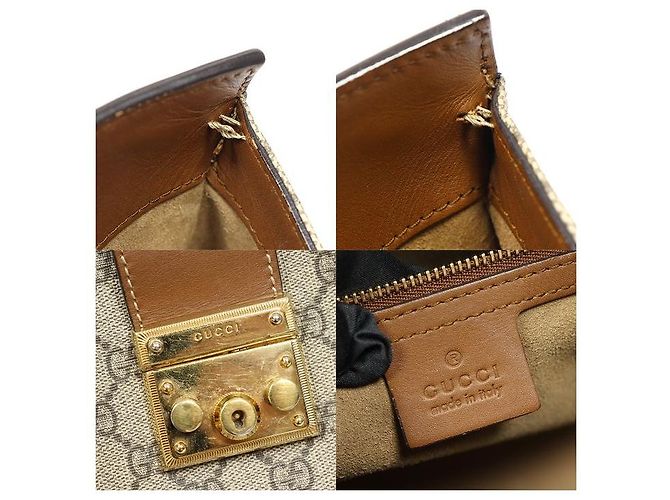 Gucci Borsa a tracolla GG Medium in pelle e tela marrone - vista 7