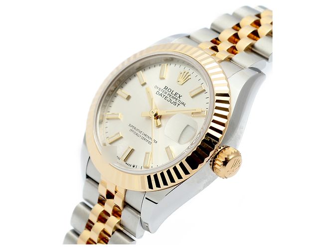 Rolex Orologio Datejust Ultimo Modello Donna Combinazione Indice Argento Certificato - vista 11