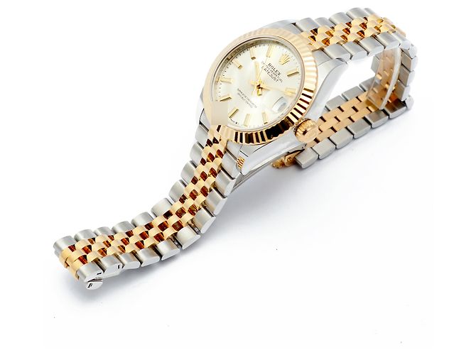 Rolex Orologio Datejust Ultimo Modello Donna Combinazione Indice Argento Certificato - vista 14