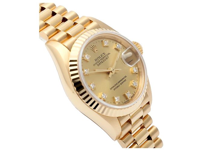 Rolex Reloj de oro para mujer Datejust Original Diamond Dorado - vista 11