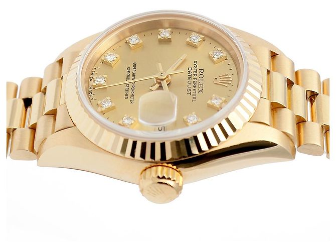 Rolex Reloj de oro para mujer Datejust Original Diamond Dorado - vista 12