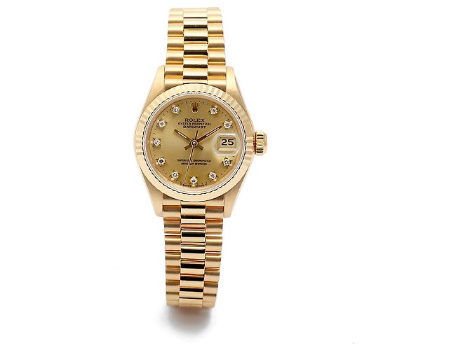 Rolex Reloj de oro para mujer Datejust Original Diamond Dorado - vista 15