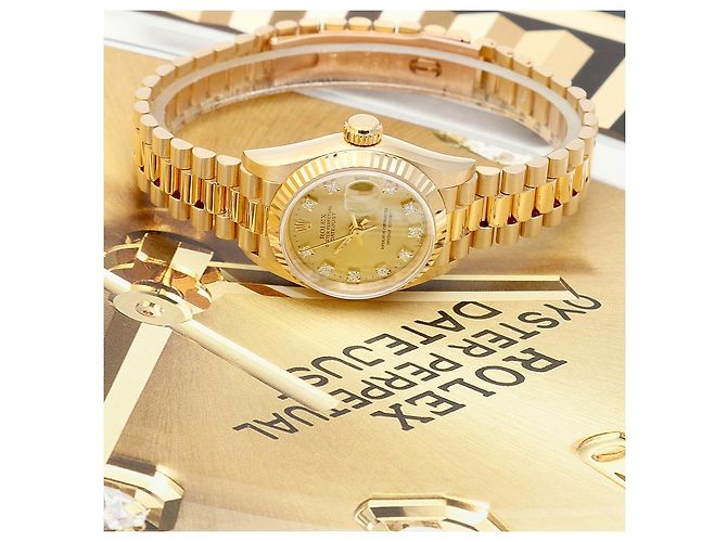 Rolex Reloj de oro para mujer Datejust Original Diamond Dorado - vista 2