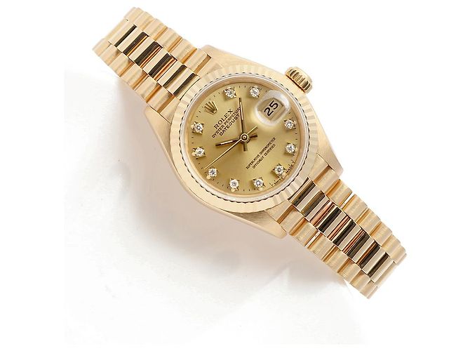 Rolex Reloj de oro para mujer Datejust Original Diamond Dorado - vista 22