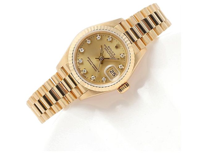 Rolex Reloj de oro para mujer Datejust Original Diamond Dorado - vista 23