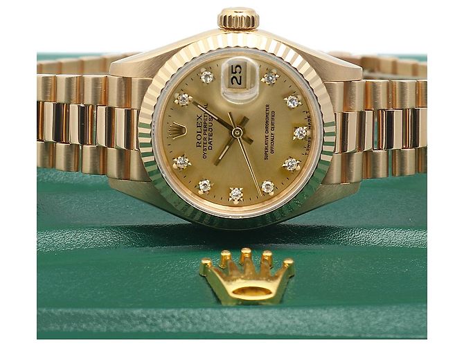 Rolex Reloj de oro para mujer Datejust Original Diamond Dorado - vista 25