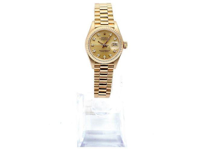 Rolex Reloj de oro para mujer Datejust Original Diamond Dorado - vista 4