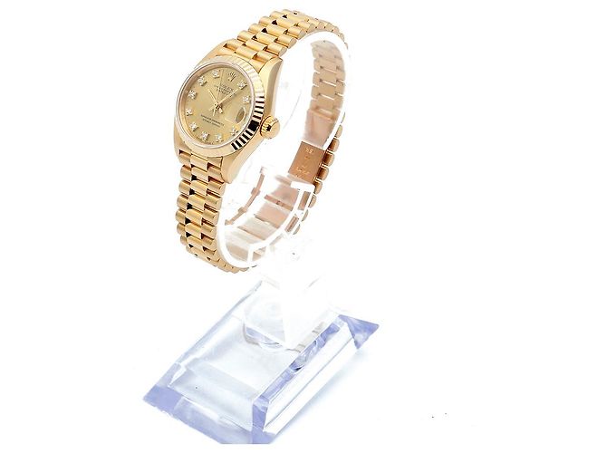 Rolex Reloj de oro para mujer Datejust Original Diamond Dorado - vista 5