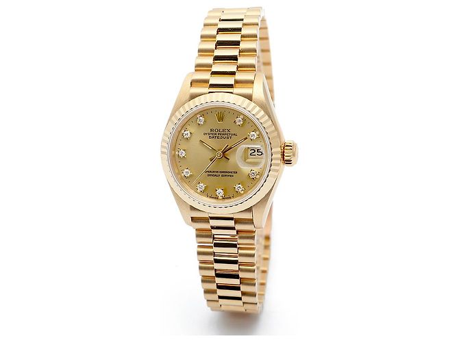 Rolex Reloj de oro para mujer Datejust Original Diamond Dorado - vista 8