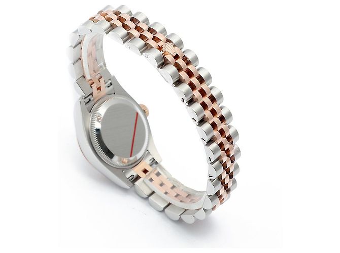 Rolex Orologio Datejust da donna con quadrante bianco, numeri romani e combinazione rosa - vista 15