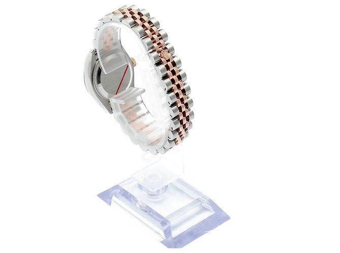 Rolex Orologio Datejust da donna con quadrante bianco, numeri romani e combinazione rosa - vista 5