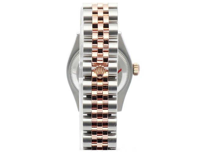 Rolex Orologio Datejust da donna con quadrante bianco, numeri romani e combinazione rosa - vista 7