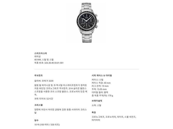 Omega Orologio Speedmaster Racing Moonwatch da uomo in acciaio, Cronografo nero - vista 4