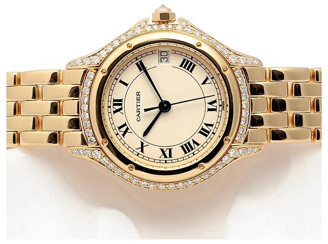 Cartier Vintage Cougar Figaro Small Damenuhr in Gold mit Quarz - Ansicht 22
