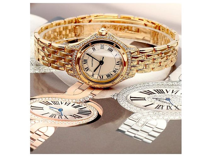 Cartier Vintage Cougar Figaro Small Damenuhr in Gold mit Quarz - Ansicht 24