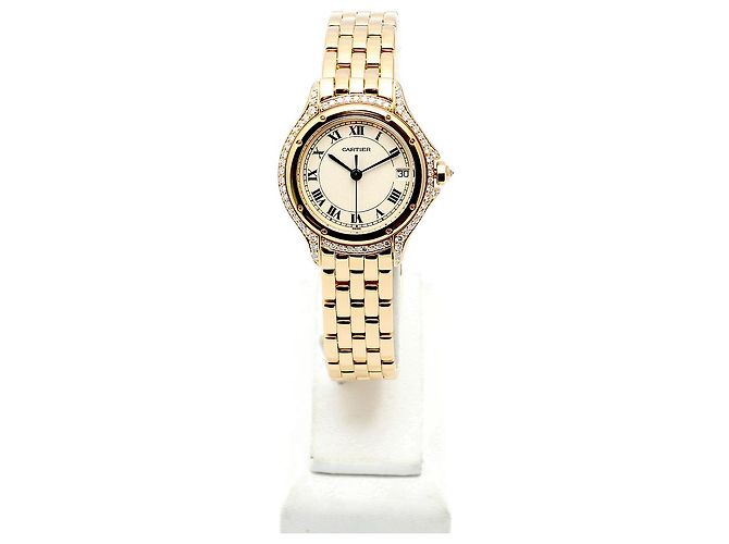 Cartier Vintage Cougar Figaro Small Damenuhr in Gold mit Quarz - Ansicht 3