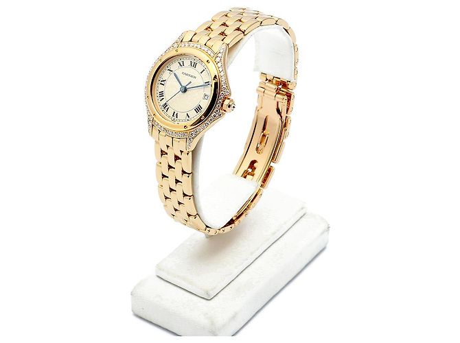 Cartier Vintage Cougar Figaro Small Damenuhr in Gold mit Quarz - Ansicht 4