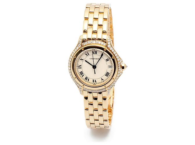 Cartier Vintage Cougar Figaro Small Damenuhr in Gold mit Quarz - Ansicht 8