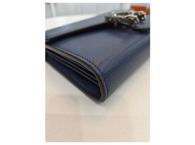 Gucci Mini borsa Dionysus in pelle con catena, a tracolla e crossbody Blu - vista 17