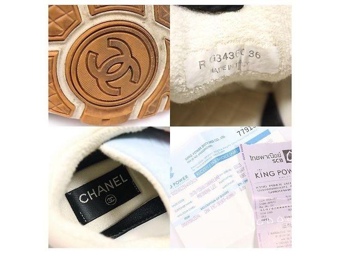 Chanel Sneakers Cruise da donna in nylon e pelle di agnello scamosciata blu corallo con logo CC Multicolore - vista 7