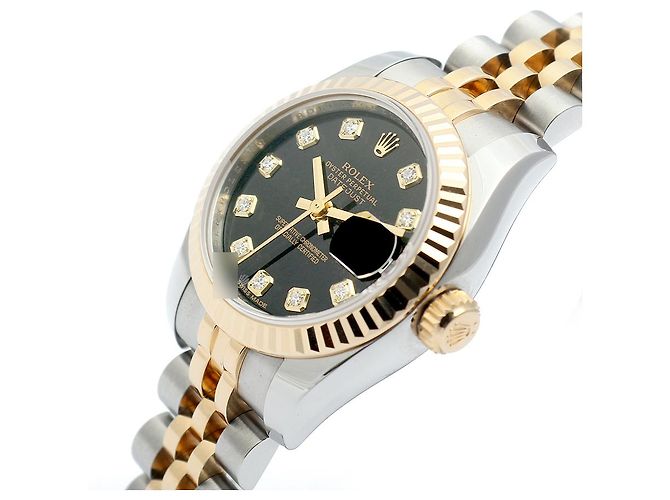 Rolex Reloj combinado para mujer Datejust Original Black Diamond New Model Negro - vista 10