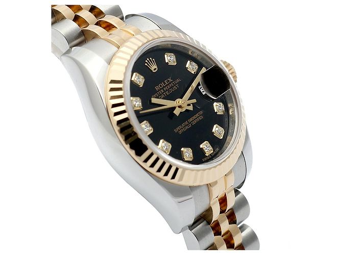 Rolex Reloj combinado para mujer Datejust Original Black Diamond New Model Negro - vista 11