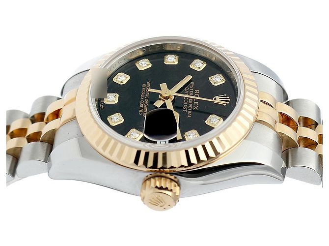 Rolex Reloj combinado para mujer Datejust Original Black Diamond New Model Negro - vista 12