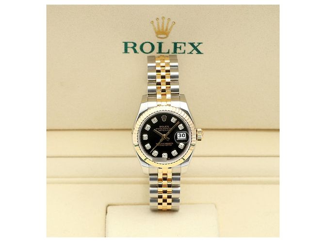 Rolex Reloj combinado para mujer Datejust Original Black Diamond New Model Negro - vista 2