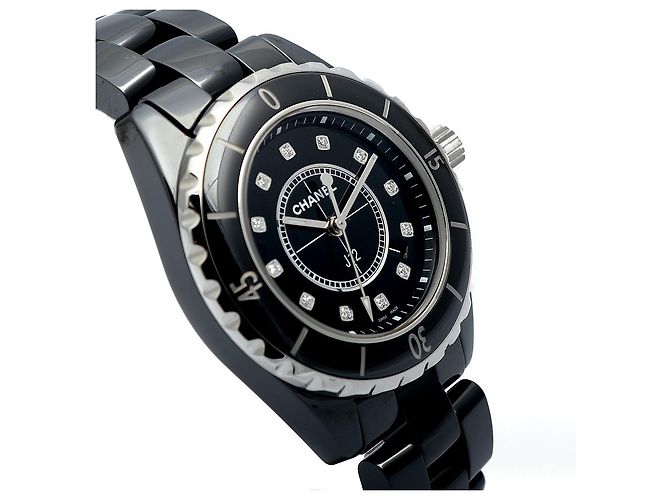 Chanel Orologio in ceramica nera Original Diamond Medium da donna Nero - vista 11