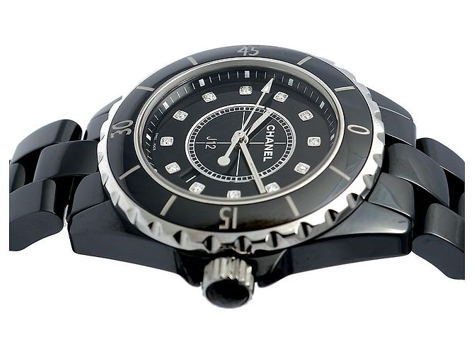 Chanel Orologio in ceramica nera Original Diamond Medium da donna Nero - vista 12
