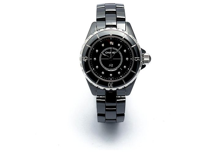Chanel Orologio in ceramica nera Original Diamond Medium da donna Nero - vista 15