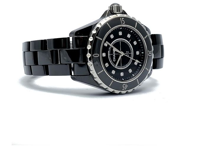 Chanel Orologio in ceramica nera Original Diamond Medium da donna Nero - vista 18