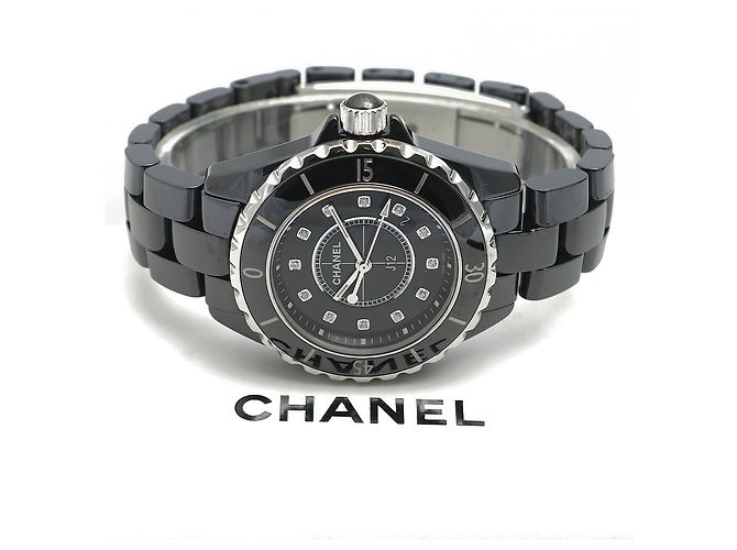 Chanel Orologio in ceramica nera Original Diamond Medium da donna Nero - vista 2