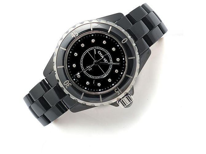 Chanel Orologio in ceramica nera Original Diamond Medium da donna Nero - vista 22