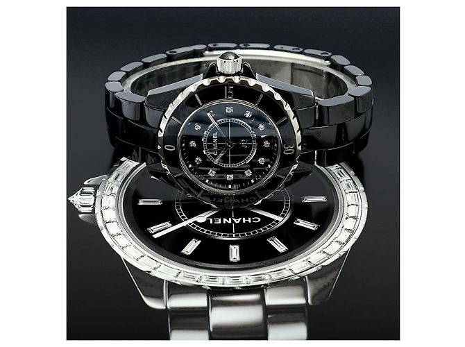 Chanel Orologio in ceramica nera Original Diamond Medium da donna Nero - vista 23