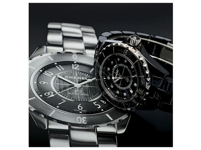 Chanel Orologio in ceramica nera Original Diamond Medium da donna Nero - vista 24