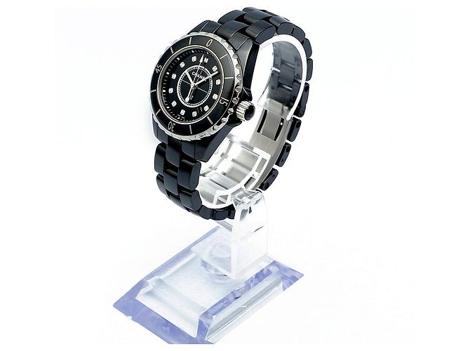 Chanel Orologio in ceramica nera Original Diamond Medium da donna Nero - vista 4