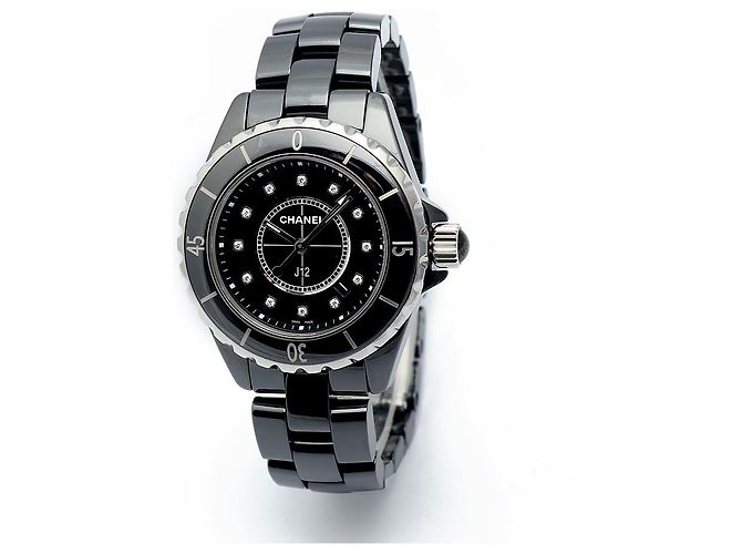 Chanel Orologio in ceramica nera Original Diamond Medium da donna Nero - vista 8