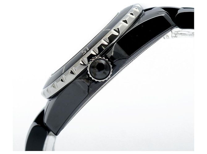 Chanel Orologio in ceramica nera Original Diamond Medium da donna Nero - vista 9