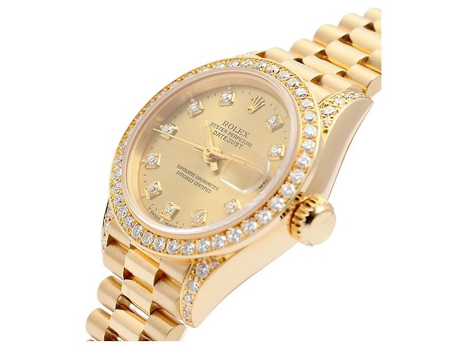 Rolex Datejust Original Diamond Gold Damenuhr Gelb - Ansicht 11