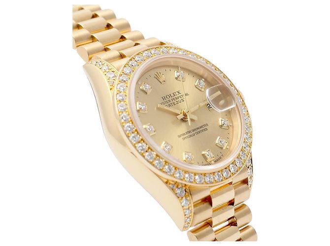 Rolex Datejust Original Diamond Gold Damenuhr Gelb - Ansicht 12