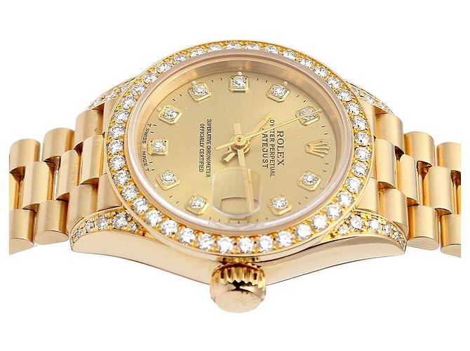 Rolex Datejust Original Diamond Gold Damenuhr Gelb - Ansicht 13