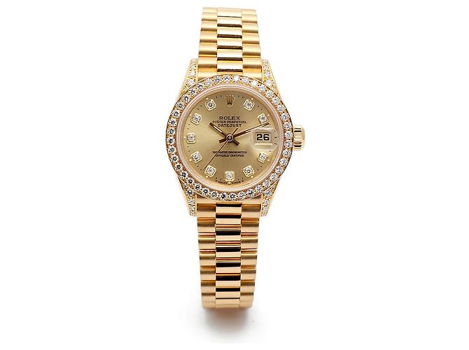 Rolex Datejust Original Diamond Gold Damenuhr Gelb - Ansicht 17