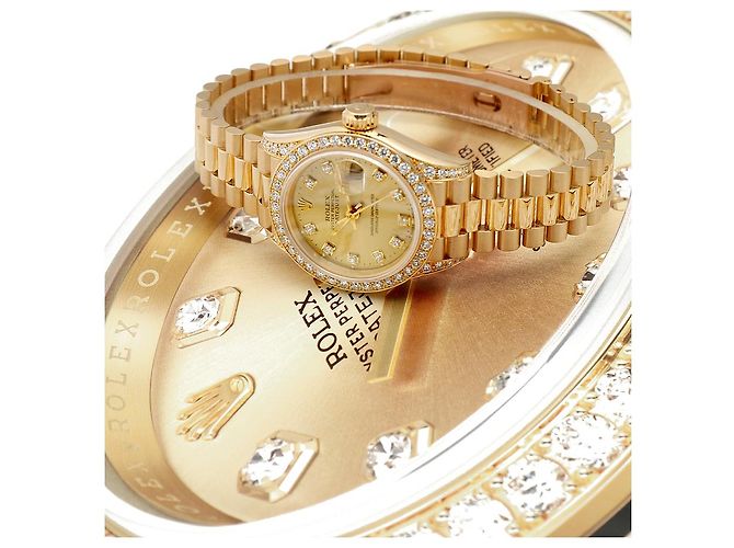 Rolex Datejust Original Diamond Gold Damenuhr Gelb - Ansicht 2